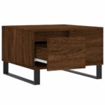 Table basse chêne marron 55x55x36,5 cm bois d'ingénierie – Image 4