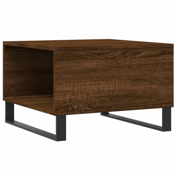 Table basse chêne marron 55x55x36,5 cm bois d'ingénierie – Image 6