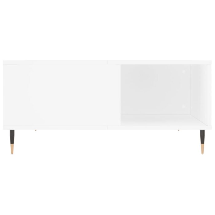 Table basse blanc 80x80x36,5 cm bois d'ingénierie – Image 3