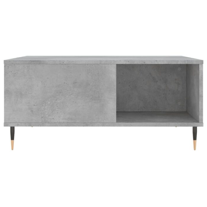 Table basse gris béton 80x80x36,5 cm bois d'ingénierie – Image 2