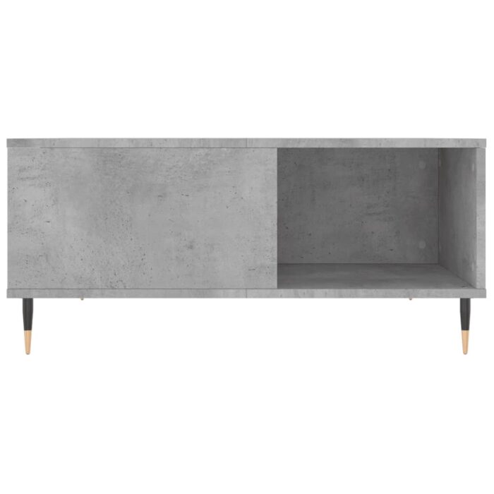 Table basse gris béton 80x80x36,5 cm bois d'ingénierie – Image 3