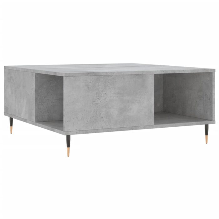 Table basse gris béton 80x80x36,5 cm bois d'ingénierie – Image 4