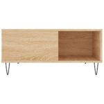 Table basse chêne sonoma 80x80x36,5 cm bois d'ingénierie – Image 3