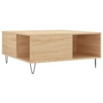 Table basse chêne sonoma 80x80x36,5 cm bois d'ingénierie – Image 4
