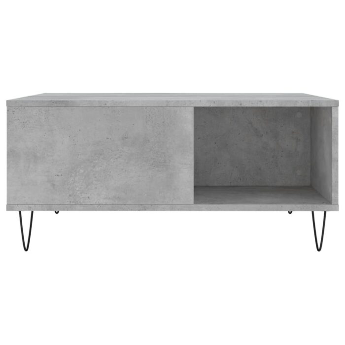 Table basse gris béton 80x80x36,5 cm bois d'ingénierie – Image 2
