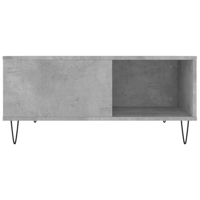 Table basse gris béton 80x80x36,5 cm bois d'ingénierie – Image 3