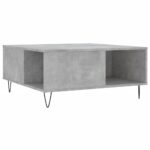 Table basse gris béton 80x80x36,5 cm bois d'ingénierie – Image 4