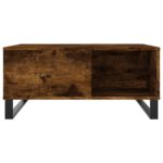 Table basse chêne fumé 80x80x36,5 cm bois d'ingénierie – Image 2