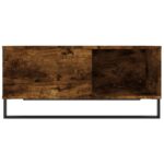 Table basse chêne fumé 80x80x36,5 cm bois d'ingénierie – Image 3