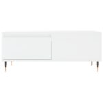 Table basse Blanc 90x50x36,5 cm Bois d'ingénierie – Image 3