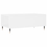 Table basse Blanc 90x50x36,5 cm Bois d'ingénierie – Image 6