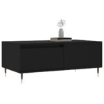 Table basse Noir 90x50x36,5 cm Bois d'ingénierie – Image 2