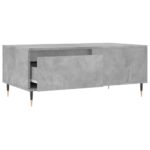 Table basse Gris béton 90x50x36,5 cm Bois d'ingénierie – Image 4