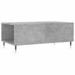 Table basse Gris béton 90x50x36,5 cm Bois d'ingénierie – Image 6