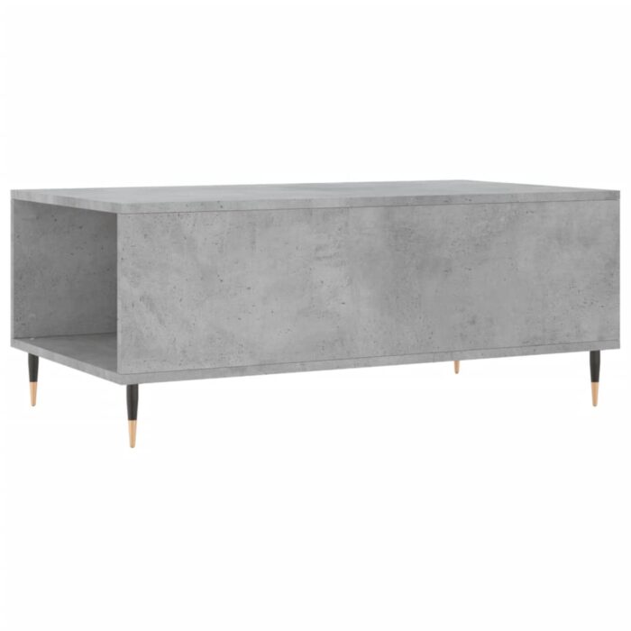 Table basse Gris béton 90x50x36,5 cm Bois d'ingénierie – Image 6