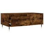 Table basse Chêne fumé 90x50x36,5 cm Bois d'ingénierie – Image 4