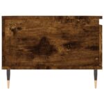 Table basse Chêne fumé 90x50x36,5 cm Bois d'ingénierie – Image 5