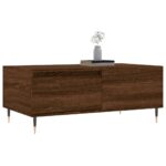 Table basse Chêne marron 90x50x36,5 cm Bois d'ingénierie – Image 2
