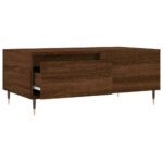 Table basse Chêne marron 90x50x36,5 cm Bois d'ingénierie – Image 4