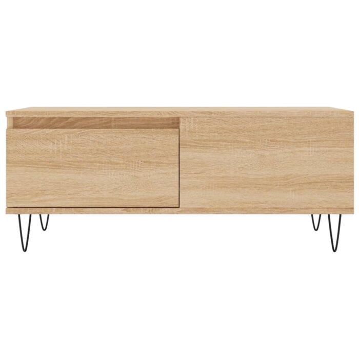 Table basse Chêne sonoma 90x50x36,5 cm Bois d'ingénierie – Image 3
