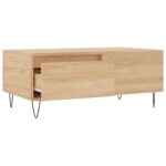 Table basse Chêne sonoma 90x50x36,5 cm Bois d'ingénierie – Image 4