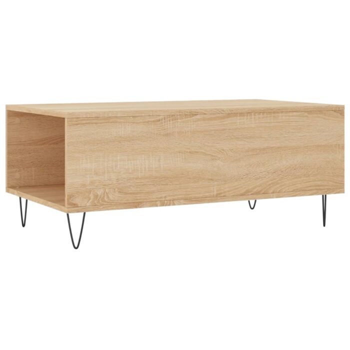Table basse Chêne sonoma 90x50x36,5 cm Bois d'ingénierie – Image 6