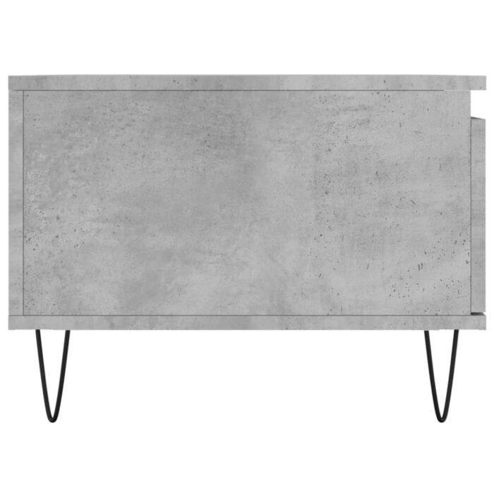 Table basse Gris béton 90x50x36,5 cm Bois d'ingénierie – Image 5