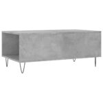 Table basse Gris béton 90x50x36,5 cm Bois d'ingénierie – Image 6