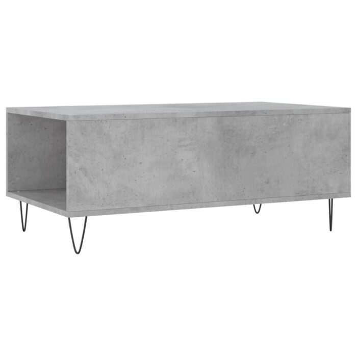 Table basse Gris béton 90x50x36,5 cm Bois d'ingénierie – Image 6