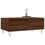 Table basse Chêne marron 90x50x36,5 cm Bois d'ingénierie – Image 2