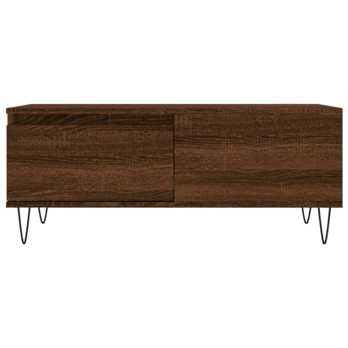 Table basse Chêne marron 90x50x36,5 cm Bois d'ingénierie – Image 3