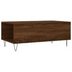 Table basse Chêne marron 90x50x36,5 cm Bois d'ingénierie – Image 6