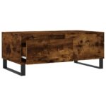 Table basse Chêne fumé 90x50x36,5 cm Bois d'ingénierie – Image 4
