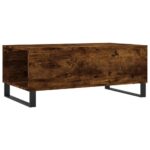 Table basse Chêne fumé 90x50x36,5 cm Bois d'ingénierie – Image 6