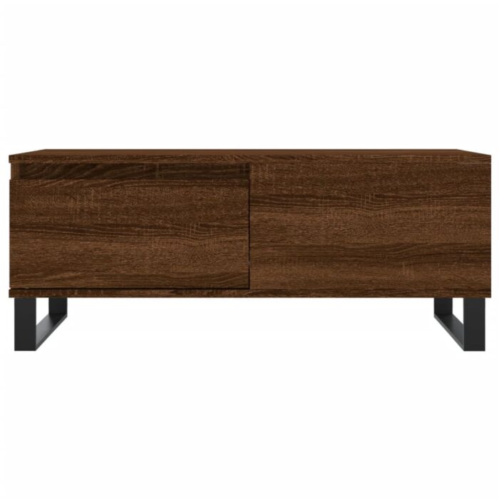 Table basse Chêne marron 90x50x36,5 cm Bois d'ingénierie – Image 3