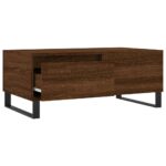 Table basse Chêne marron 90x50x36,5 cm Bois d'ingénierie – Image 4