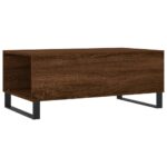Table basse Chêne marron 90x50x36,5 cm Bois d'ingénierie – Image 6
