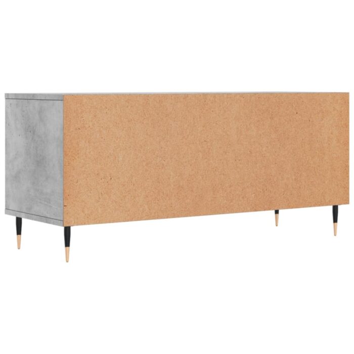Meuble TV gris béton 100x34,5x44,5 cm bois d'ingénierie – Image 6
