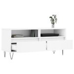 Meuble TV blanc 100x34,5x44,5 cm bois d'ingénierie – Image 2