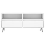 Meuble TV blanc 100x34,5x44,5 cm bois d'ingénierie – Image 3