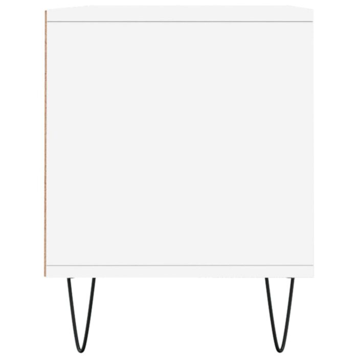 Meuble TV blanc 100x34,5x44,5 cm bois d'ingénierie – Image 5