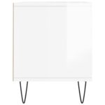 Meuble TV blanc brillant 100x34,5x44,5 cm bois d'ingénierie – Image 5