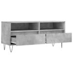 Meuble TV gris béton 100x34,5x44,5 cm bois d'ingénierie – Image 4