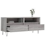 Meuble TV sonoma gris 100x34,5x44,5 cm bois d'ingénierie – Image 2