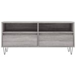 Meuble TV sonoma gris 100x34,5x44,5 cm bois d'ingénierie – Image 3