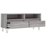 Meuble TV sonoma gris 100x34,5x44,5 cm bois d'ingénierie – Image 4