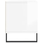 Meuble TV blanc brillant 100x34,5x44,5 cm bois d'ingénierie – Image 5