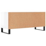 Meuble TV blanc brillant 100x34,5x44,5 cm bois d'ingénierie – Image 6
