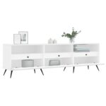 Meuble TV blanc 150x30x44,5 cm bois d'ingénierie – Image 2
