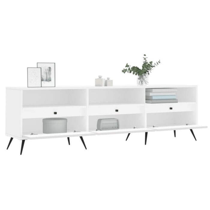 VXL8720845874797_g_en_hd_2.jpg Meuble TV blanc 150x30x44,5 cm bois d'ingénierie – Image 2